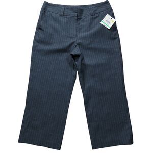 Relativity Womens Pants 8P 8 Petite new nwt $58 Gray Linen Blend Capris Cropped